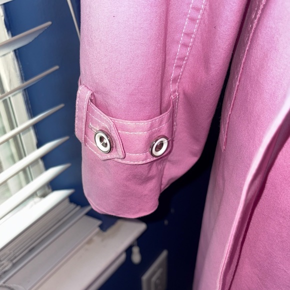 🌸 Anna Sui Pink Trench Coat – Size 8 – Belt Included – EUC - Picture 12 of 16